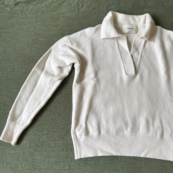 Merino Wool Cropped Polo Sweater - Picture 5 of 8